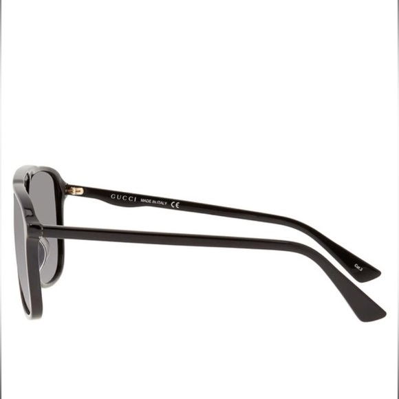 NEW AUTHENTIC GUCCI BLACK SUNGLASSES GUCCI AVIATOR EYEWEAR - Picture 6 of 7